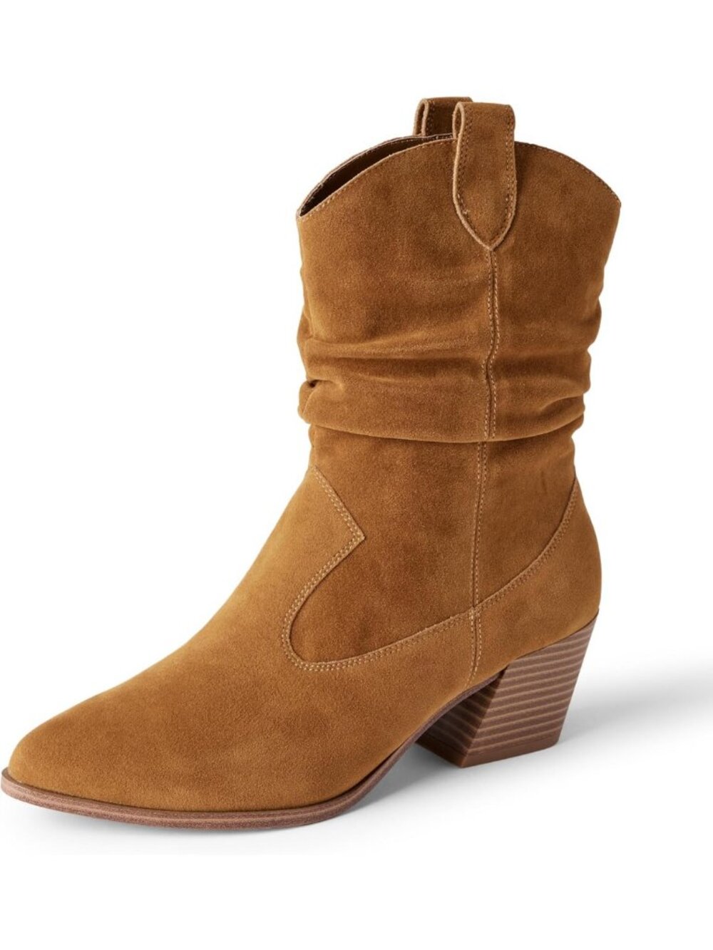 Stylish Mid Calf Western Fashion Boots with Side Zip for Women - Trendy & Chic